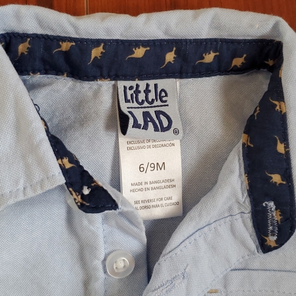 Little Rad Top & Pant Set Blue/Tan Size 6-9 Months - Picture 5 of 6